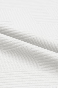 Black Textured Loose Fit T Shirt and Drawstring Pants Set