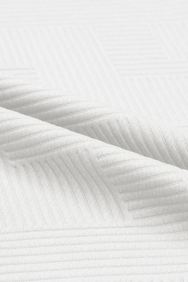 Black Textured Loose Fit T Shirt and Drawstring Pants Set