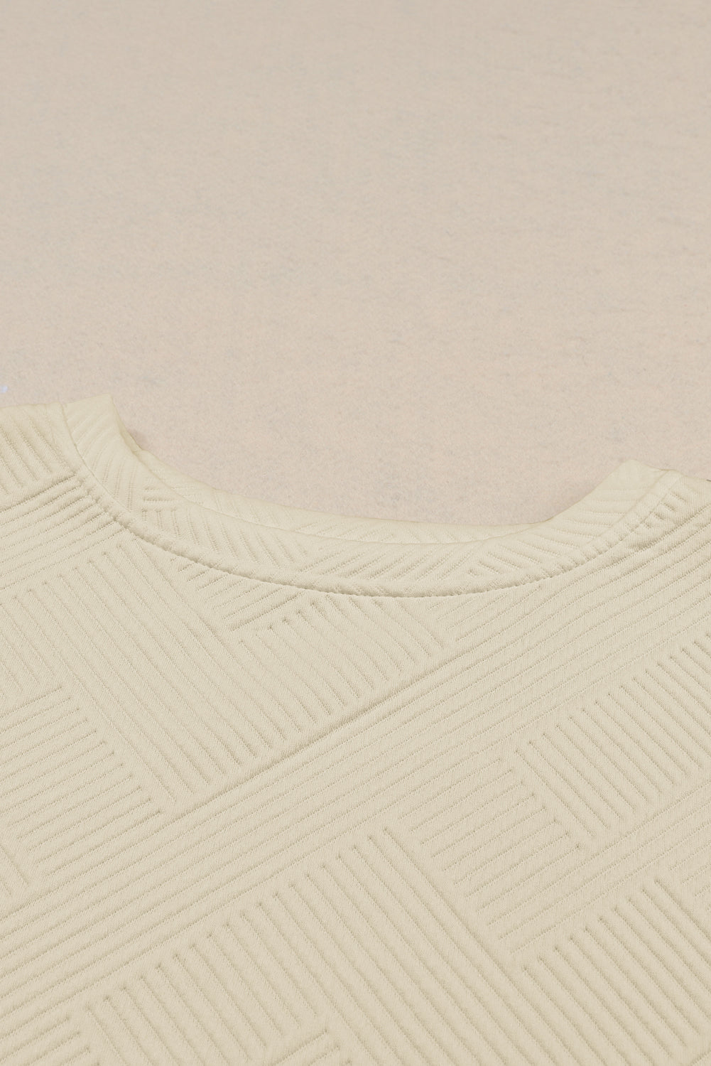 Strawberry Pink Textured Loose Slouchy Long Sleeve Top and Pants Set