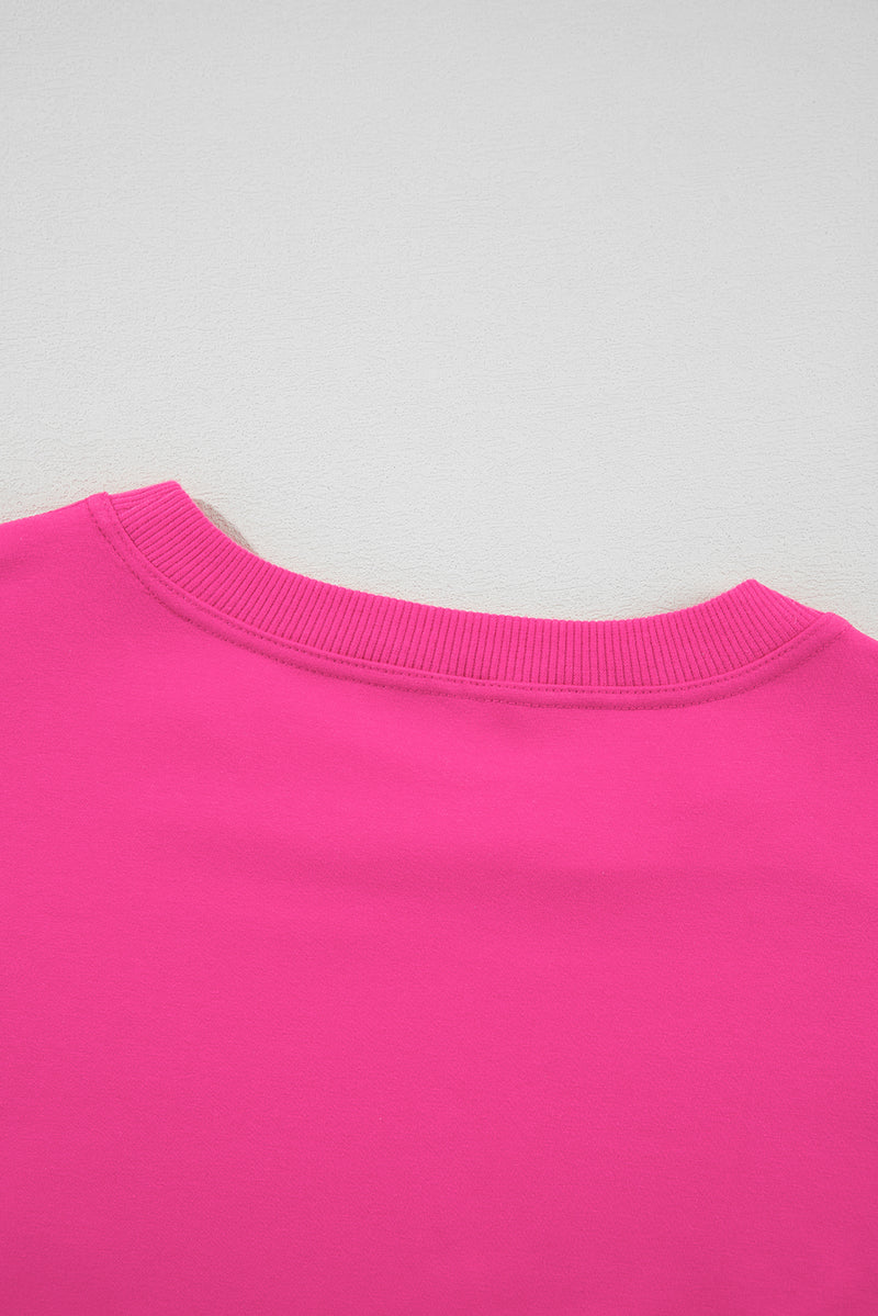 Khaki Sweatshirt Colorblock Flowy Pleated Mini Dress