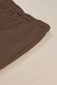 Strawberry Pink Textured Loose Slouchy Long Sleeve Top and Pants Set