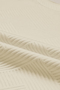 Strawberry Pink Textured Loose Slouchy Long Sleeve Top and Pants Set