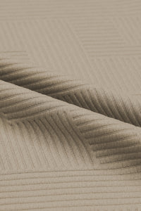 Black Textured Loose Fit T Shirt and Drawstring Pants Set