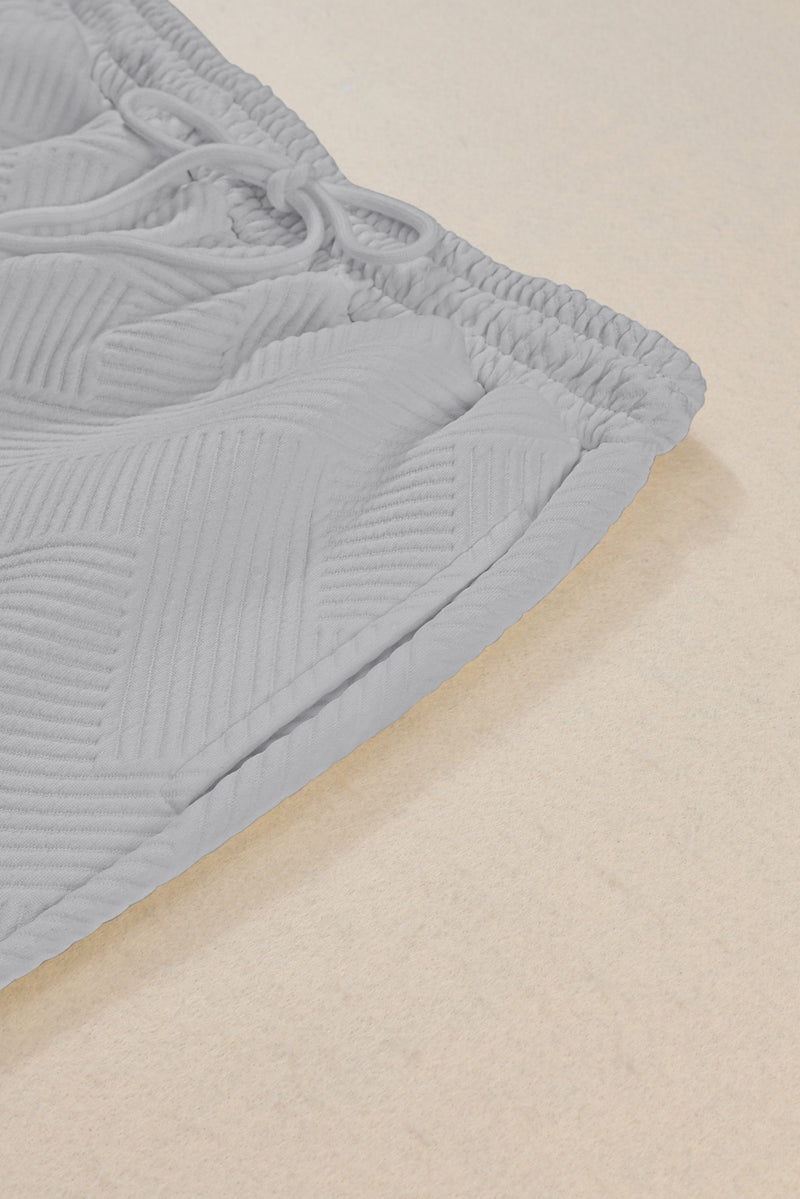 Strawberry Pink Textured Loose Slouchy Long Sleeve Top and Pants Set