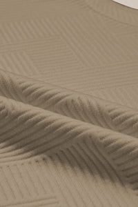 Strawberry Pink Textured Loose Slouchy Long Sleeve Top and Pants Set