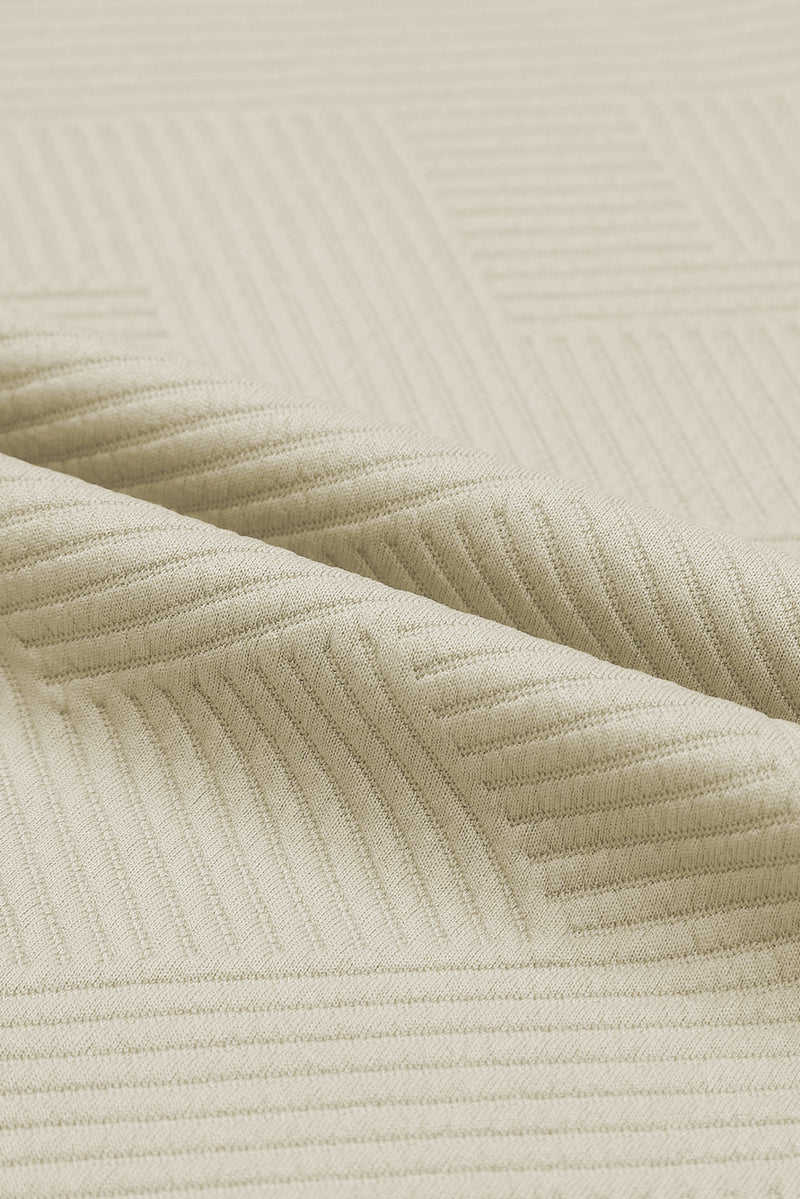 Black Textured Loose Fit T Shirt and Drawstring Pants Set