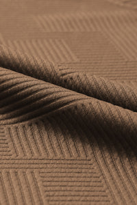 Strawberry Pink Textured Loose Slouchy Long Sleeve Top and Pants Set