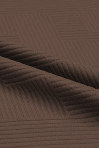 Black Textured Loose Fit T Shirt and Drawstring Pants Set