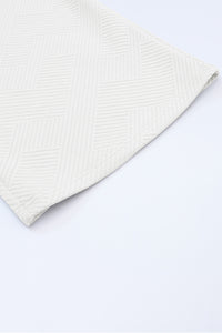 Black Textured Loose Fit T Shirt and Drawstring Pants Set