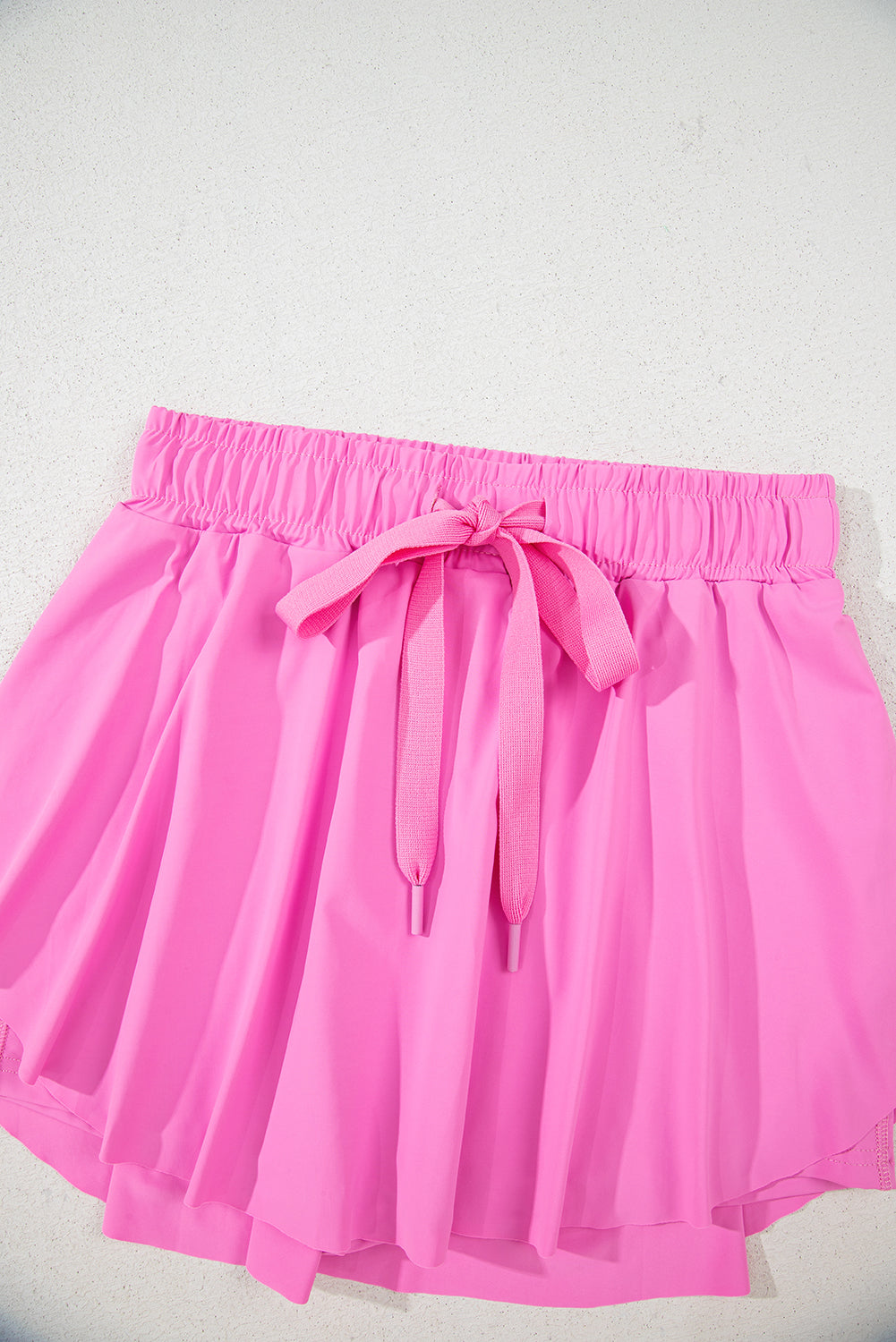 Bonbon Drawstring High Waist Lined Tennis Skorts