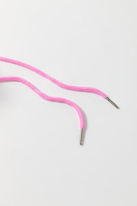 Pink Contrast Trim Cable Textured Shorts Set