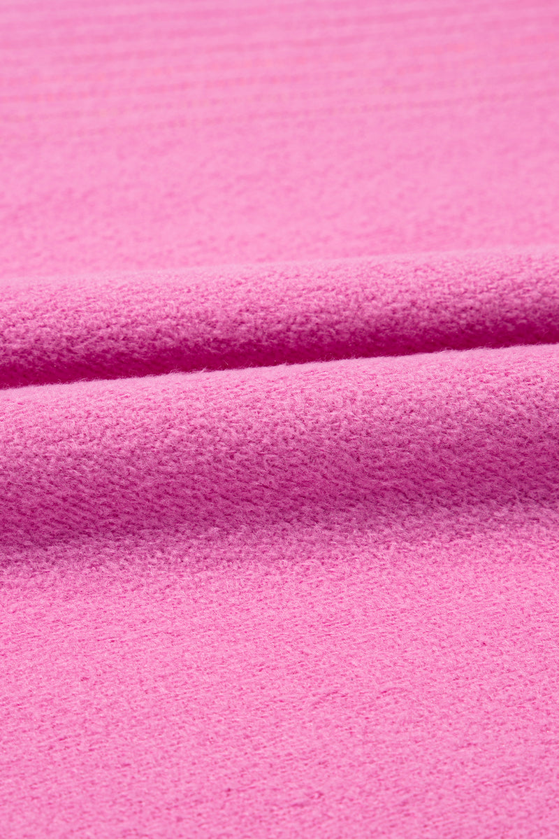 Bonbon Striped Accent Pullover and Shorts Two Piece Casual Set